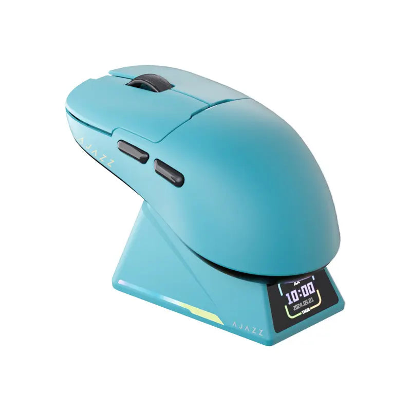 Ajazz AJ159 APEX Wireless Gaming Mouse, PC Accessory, 56G Ultra-Lightweight Ambidextrous Design, PAW3950 Sensor, Tri-Mode Connectivity, 32000 DPI, TFT Color Screen Charging Dock, Tft Screen,Back to School,Back to School Haul