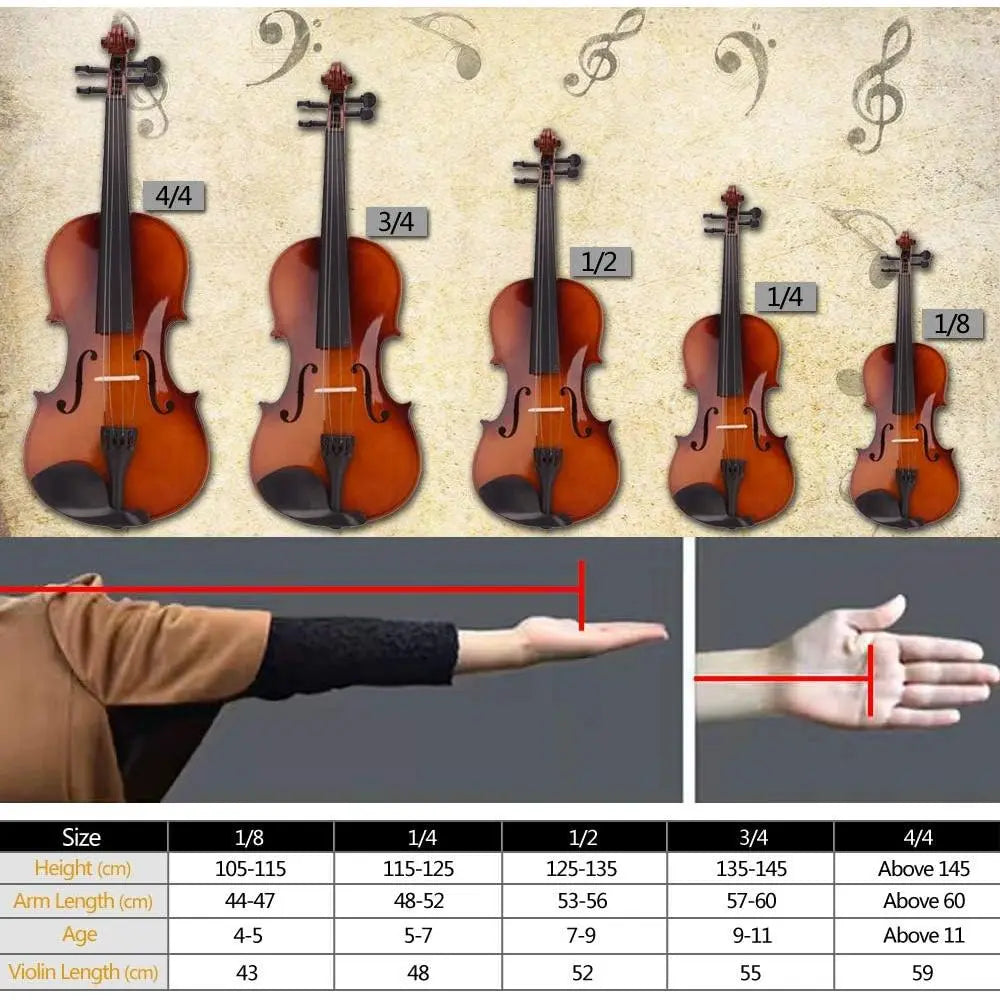 Violin 1/2 Size for Beginners, Set for Kids with Case, Rosin, Bow & Manual, Quarter Acoustic Violin Fiddle for Beginners Sohochic Tiktokshopbacktoschool