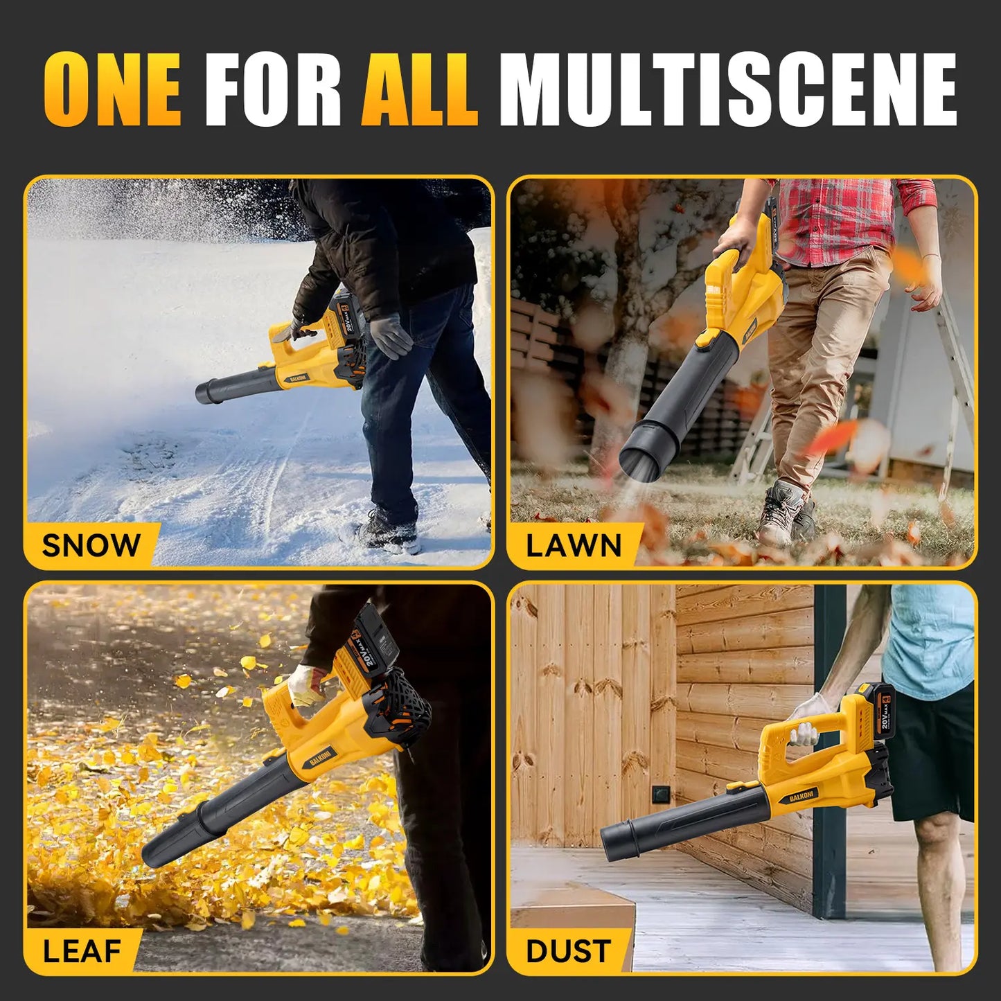 Cordless Leaf Blower Battery Powered Handheld, 150 MPH Electric Leaf Blower Includes 20V MAX 1 or 2 4.0AH Battery & Fast Charger, Lightweight Lawn Blower High Speed Lawn Blower for Garden Yard Cleanup, Leaves& Debris & Snow, Patio Air Blower Powerful
