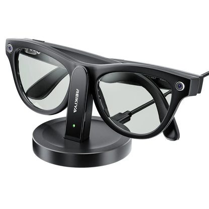 REIKIYA Meta Glasses Charging Stand, Magnetic Charging Dock for Ray-Ban Meta Gen 1 & 2, Drop & Charge Desktop Display Holder, Desk Setup Upgrade