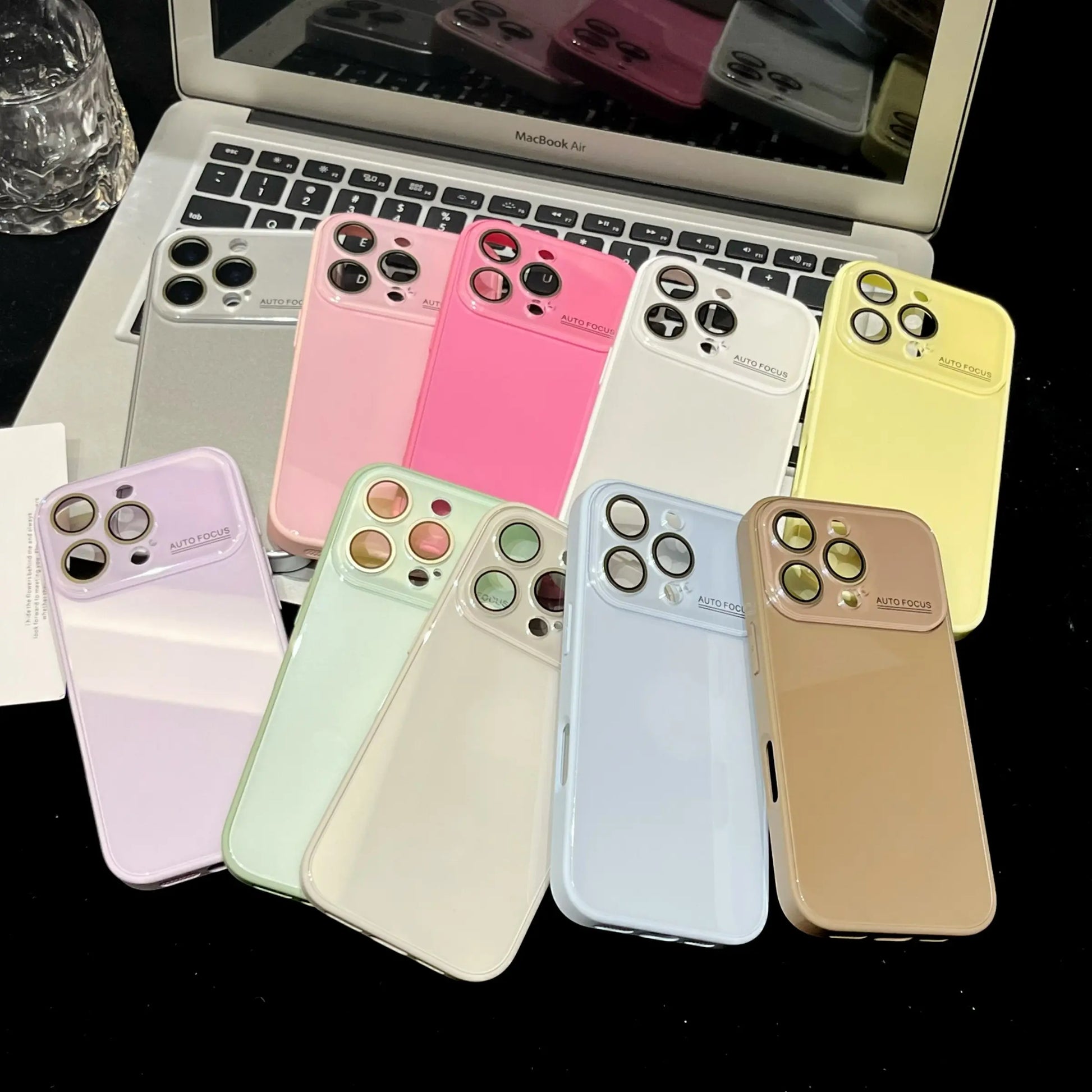 Luxury Skin-Feel Large Window Glass Cellphone Protective Case, Full Coverage Lens Film, Scratch-Resistant and Drop-Proof, Accessories, for Apple Iphone 17Pro Max to 11