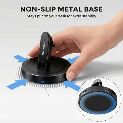 REIKIYA Meta Glasses Charging Stand, Magnetic Charging Dock for Ray-Ban Meta Gen 1 & 2, Drop & Charge Desktop Display Holder, Desk Setup Upgrade