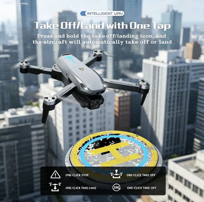 M8 Pro 2026 Foldable Aerial Drone with 4K UHD EIS Anti-Shake Camera, GPS Positioning, 5G Wifi FPV, Intelligent Obstacle Avoidance, Auto Return & 360° Flip, 2 Batteries for Beginners & Adults