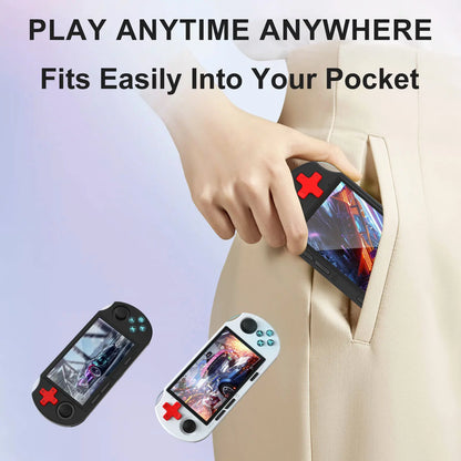 YLW ANS16 Handheld Retro Gaming Console 4.5-Inch IPS Screen 64GB Memory 16000 Games 14 Emulators RGB Lights 3000Mah Battery Portable Gift Compact Outdoorfun