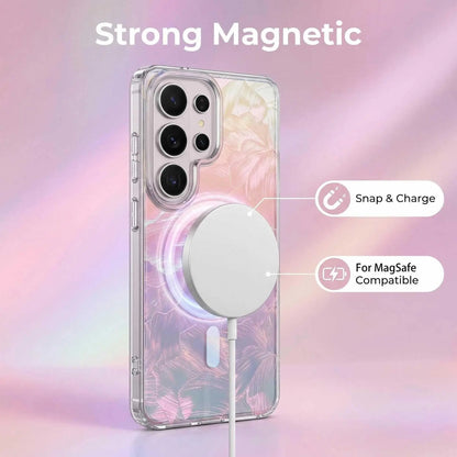 For Samsung Galaxy S26 Magnetic Phone Case IMD Process Mother-Of- Color Plating for S26 Ultra Iridescent Gradient HNX18PLXC