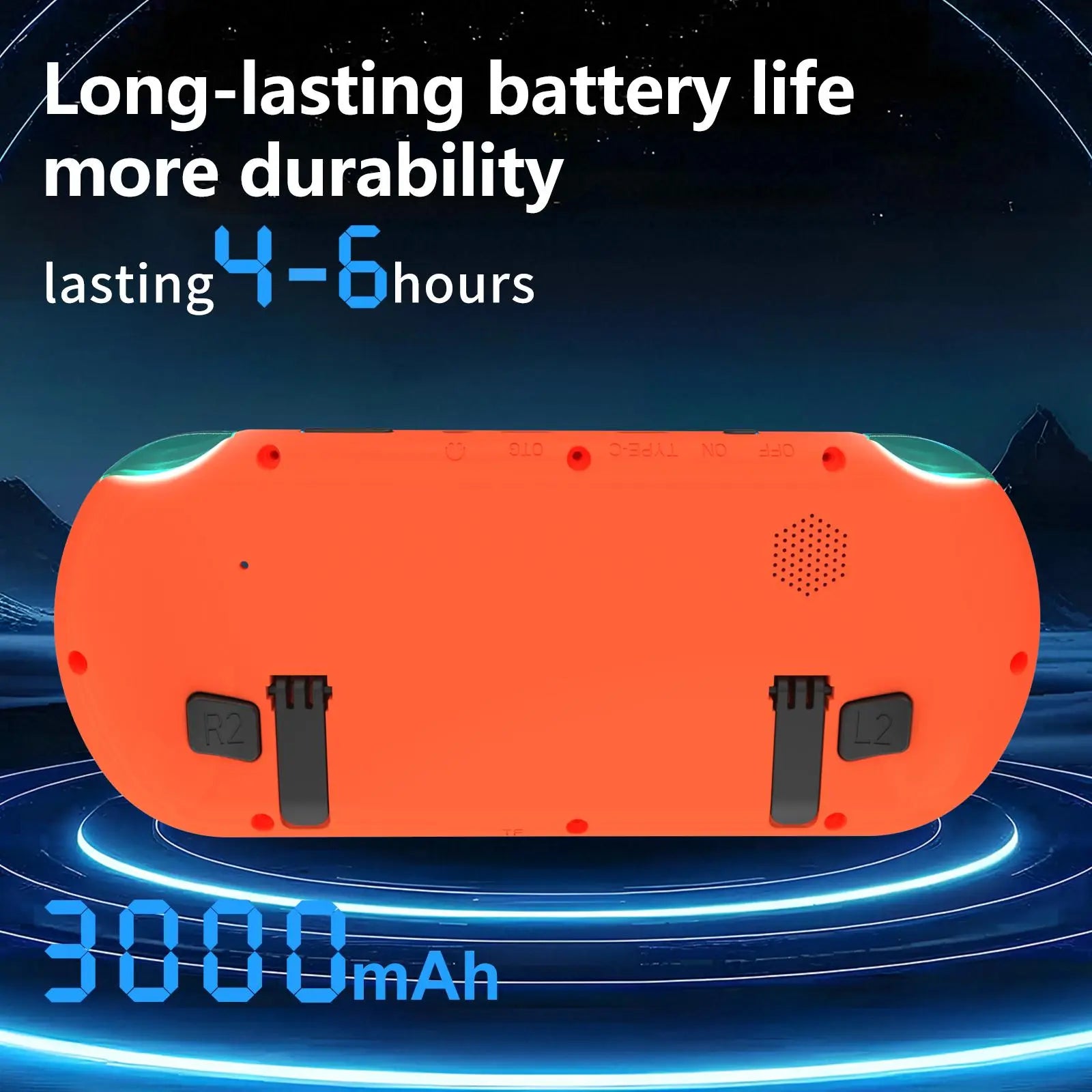 YLW ANS16 Handheld Retro Gaming Console, 4.5-Inch Lps Screen Gaming Console, Wireless Mini Portable Gaming Console, Built-In 64GB Memory Card, Gift Gaming Console, Gaming Peripherals with 16,000+ Games and 14+ Emulators, Pocket Game Player Rechargeable