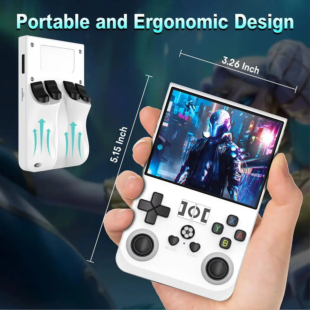 WUDS R36 PRO Retro Video Handheld Game Console with 4K HD 3.5-Inch IPS Screen, 4000Mah Battery, 64G TF Card, and 16,000+ Games Protection