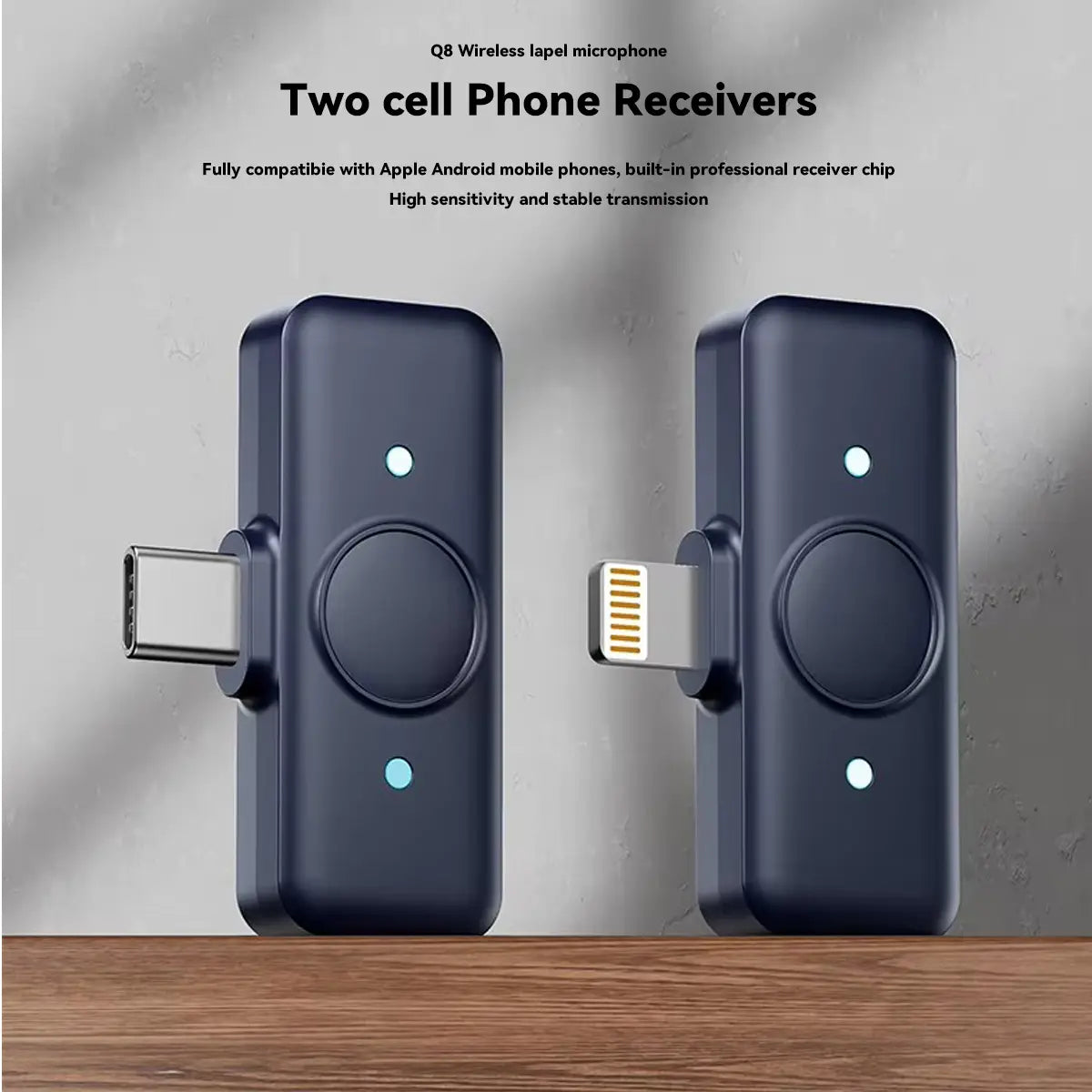 Ultra-Clear Portable Wireless Lavalier Microphone for iPhone/Android - Plug & Play, Compact Rechargeable Mic for Vlog, TikTok, YouTube, and More!