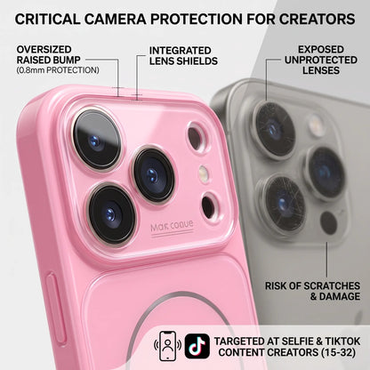 Solid Glossy Magsafe Compatible Phone Case for Iphone 17 Pro Max,16,15,14,13,12,11, Full Raised Large Camera Window Protective Cover, Slim Shockproof Anti-Scratch Glossy Magnetic Cell Phone Case for Teen Girls & Young