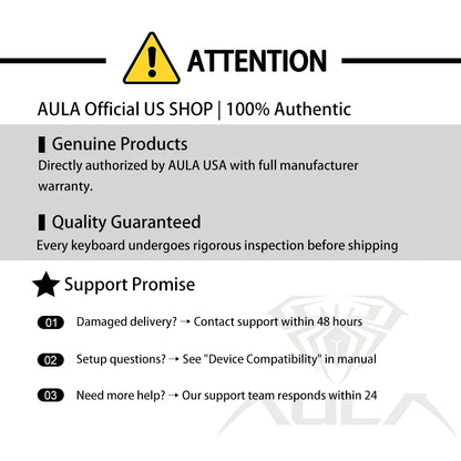 New AULA F108 Pro Tri Mode Wireless Mechanical Gaming Keyboard Hot Swappable RGB Backlit Smart Screen and Knob Full Size with Num Pad USB C BT 2.4G for E Sports and Office Use
