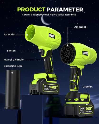 SNJORT Cordless Leaf Blower with Battery and Charger, Handheld Electric Blower for Car Drying, Car Detailing, Patio Cleaning, Leaves, Dust & Debris Removal