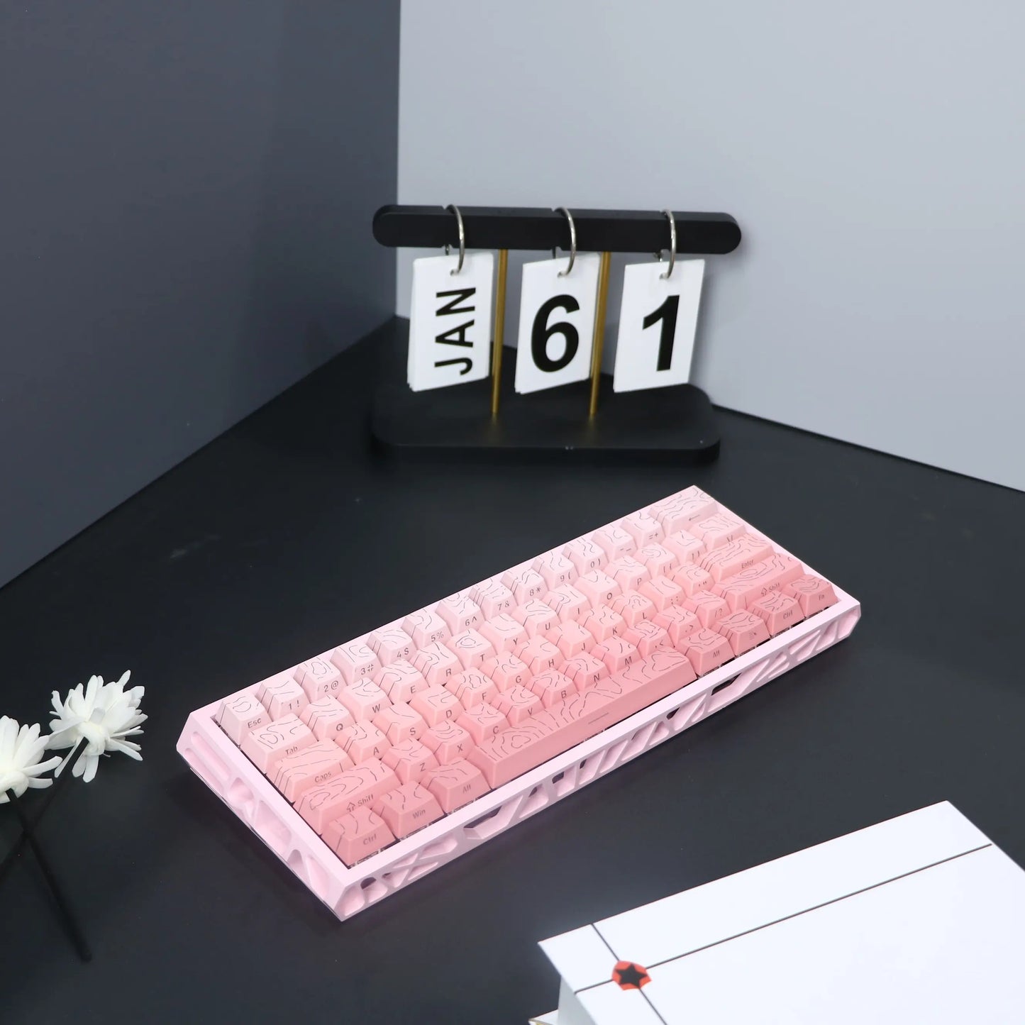 60% Mechanical Keyboard, Fresh Blue Translucent Gasket Mount Hot-Swappable RGB Wired Gaming Keyboard with Red Switch, N-Key Rollover for Clean Aesthetic PC Setup, 60 Percent Keyboard Compact