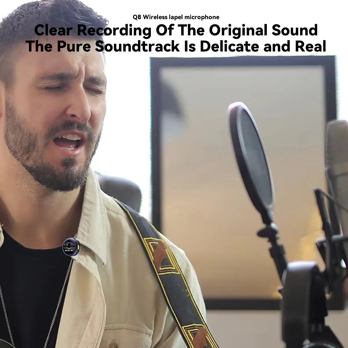 Ultra-Clear Portable Wireless Lavalier Microphone for iPhone/Android - Plug & Play, Compact Rechargeable Mic for Vlog, TikTok, YouTube, and More!