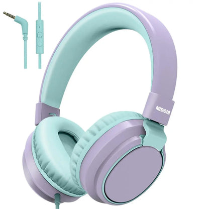 MIDOLA H01 Wired Over-Ear Gaming Headphones - Hi-Fi Audio, Active Noise Cancellation, Dual Mic, Folding Design, Extended Wear Comfort for Students, Daily Commute
