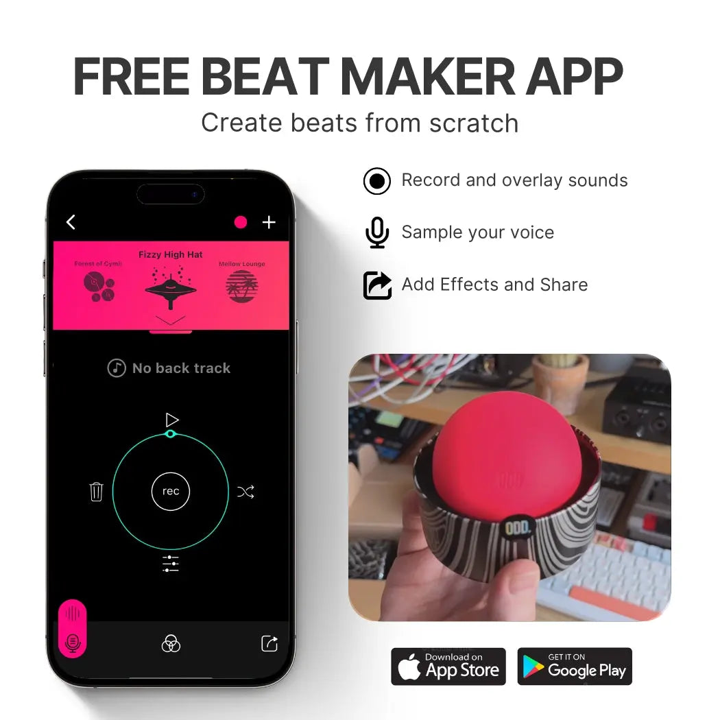 ODD Ball Musical Synthesizer Toy - Fun Unisex Instrument with Bluetooth App Support, DJ Controller Compatibility, and Included Batteries for Creative Music Learning!
