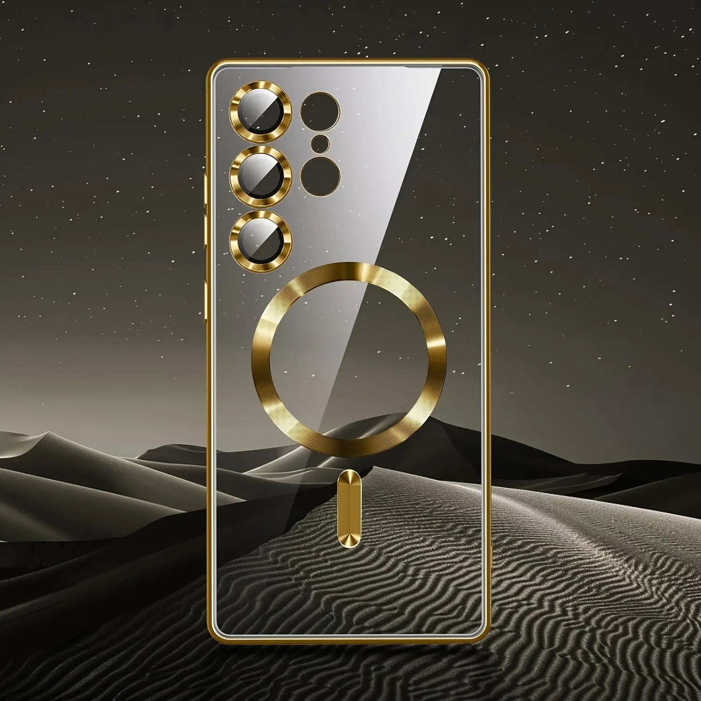 Luxury HD Transparent Magnetic Wireless Charging Phone Case with Lens Protector for Samsung Galaxy S26, S25, S24, S23, S22 Ultra Plus FE - Soft Shockproof Cover and Mobile Phone Accessories