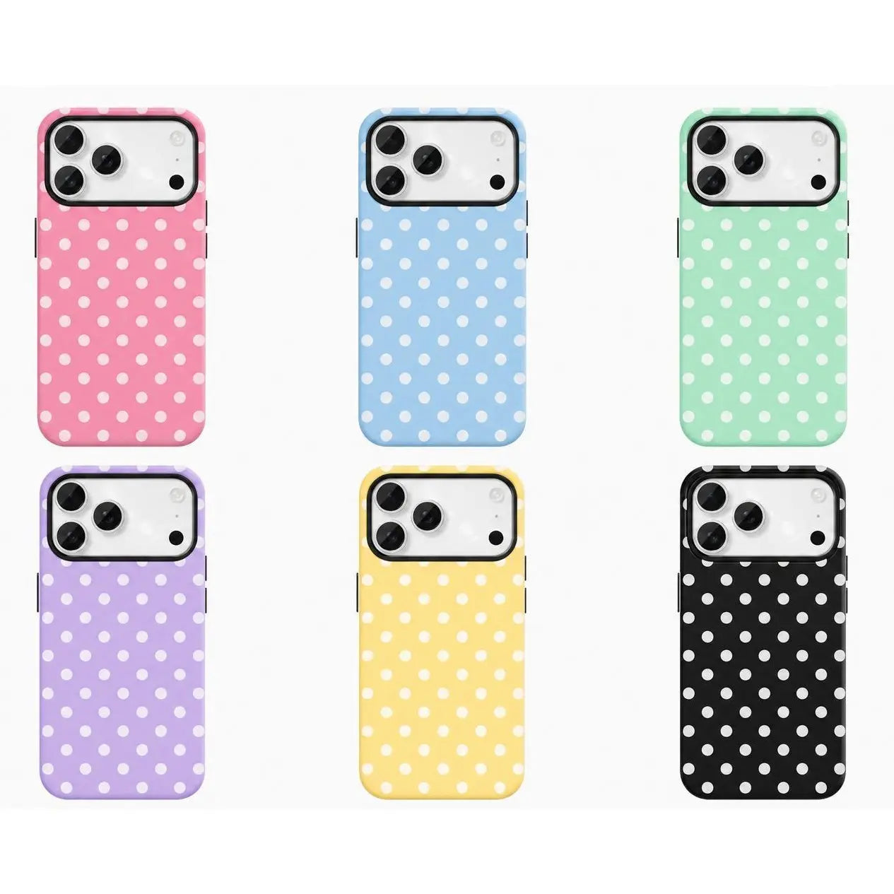 Preppy Hot Pink Polka Dot Phone Case, Cute Coquette Aesthetic Phone Cover,Hot Pink & Light Pink Polka Dot Aesthetic Iphone Case for Iphone 17 16 15 14 13 12 11 Pro Max & Samsung 22-26Galaxy
