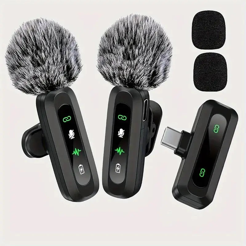 Premium Wireless Lavalier Microphone - USB Rechargeable Omnidirectional Mic for TikTok, YouTube, Vlogs, and Gaming Streaming