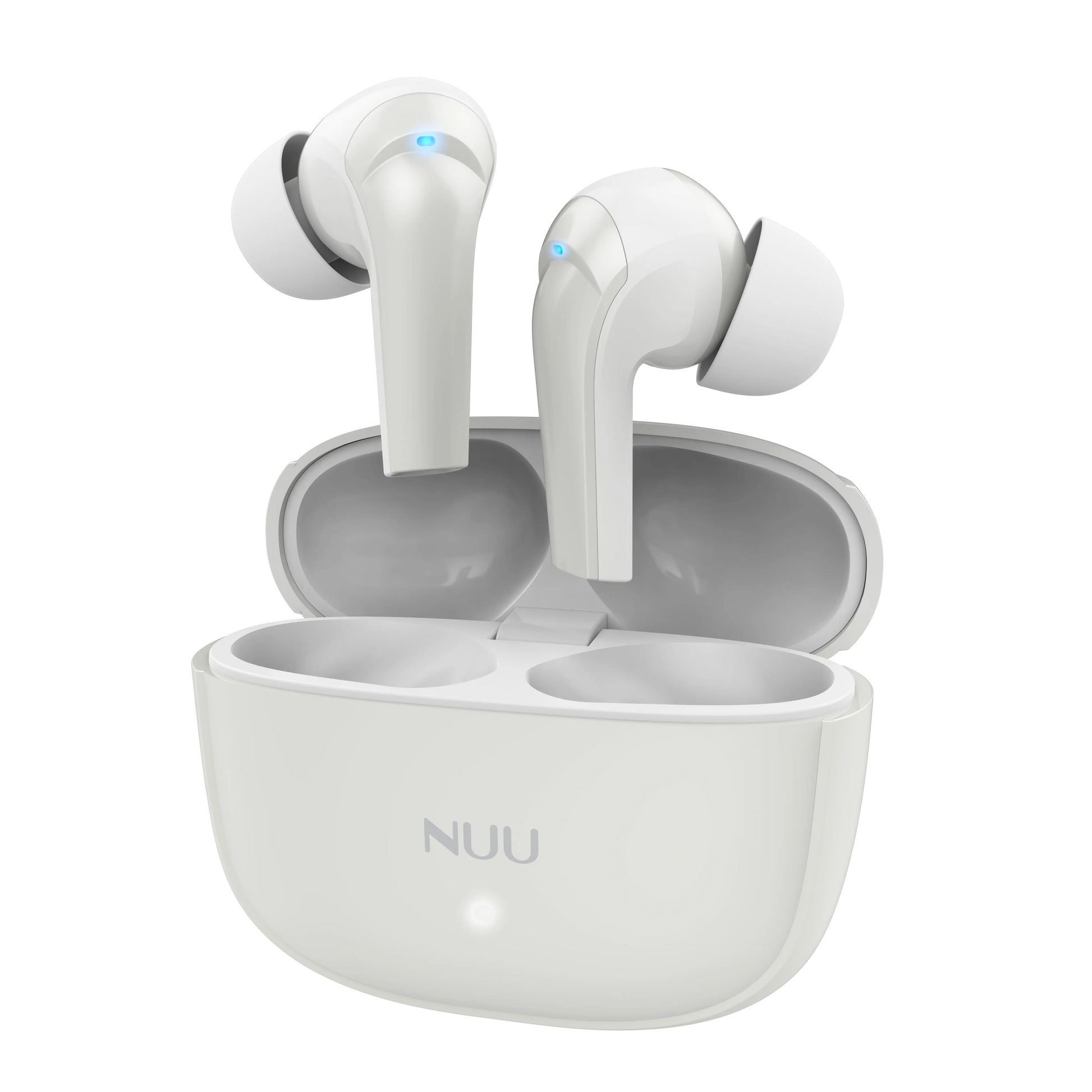 NUU Buds A - Wireless Active Noise Cancelling Earbuds with ENC Voice Call Reduction, 30 Hours Playtime, and Sleek Pearl White Design