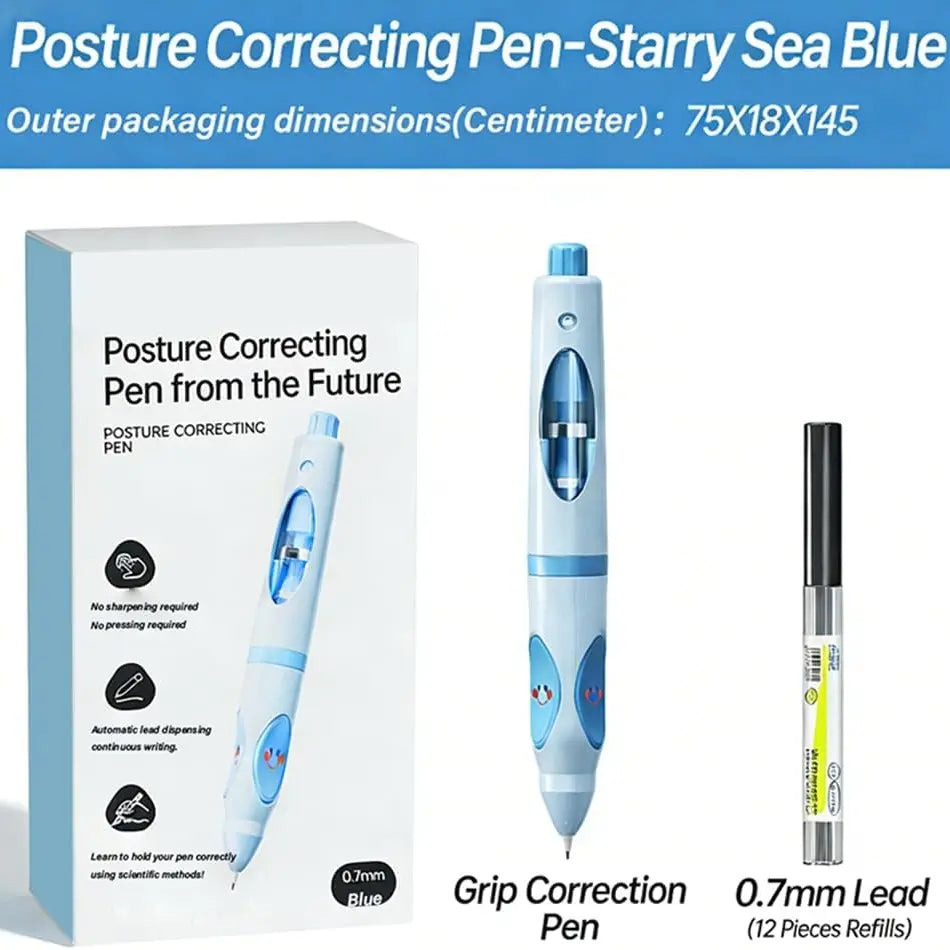 Write Right Ergonomic Pen Grip Writing Aid - Self-Advancing, Posture-Training Cute Pencils for Students, Home Tutoring - Pen Control Flexibility Tool, 12 Refills, Smiley Face Designs - Back to School Haul, First Day of School Supplies (2026-2027 Season)