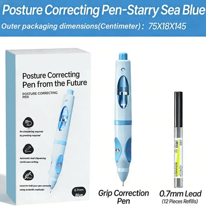 Write Right Ergonomic Pen Grip Writing Aid - Self-Advancing, Posture-Training Cute Pencils for Students, Home Tutoring - Pen Control Flexibility Tool, 12 Refills, Smiley Face Designs - Back to School Haul, First Day of School Supplies (2026-2027 Season)
