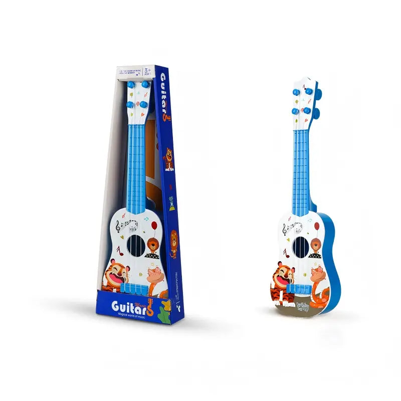 Kids' ABS Plastic Ukulele-Shape Music Toy, Mini Playable Educational Musical Instrument, Party Supplies, Birthday Christmas Gift