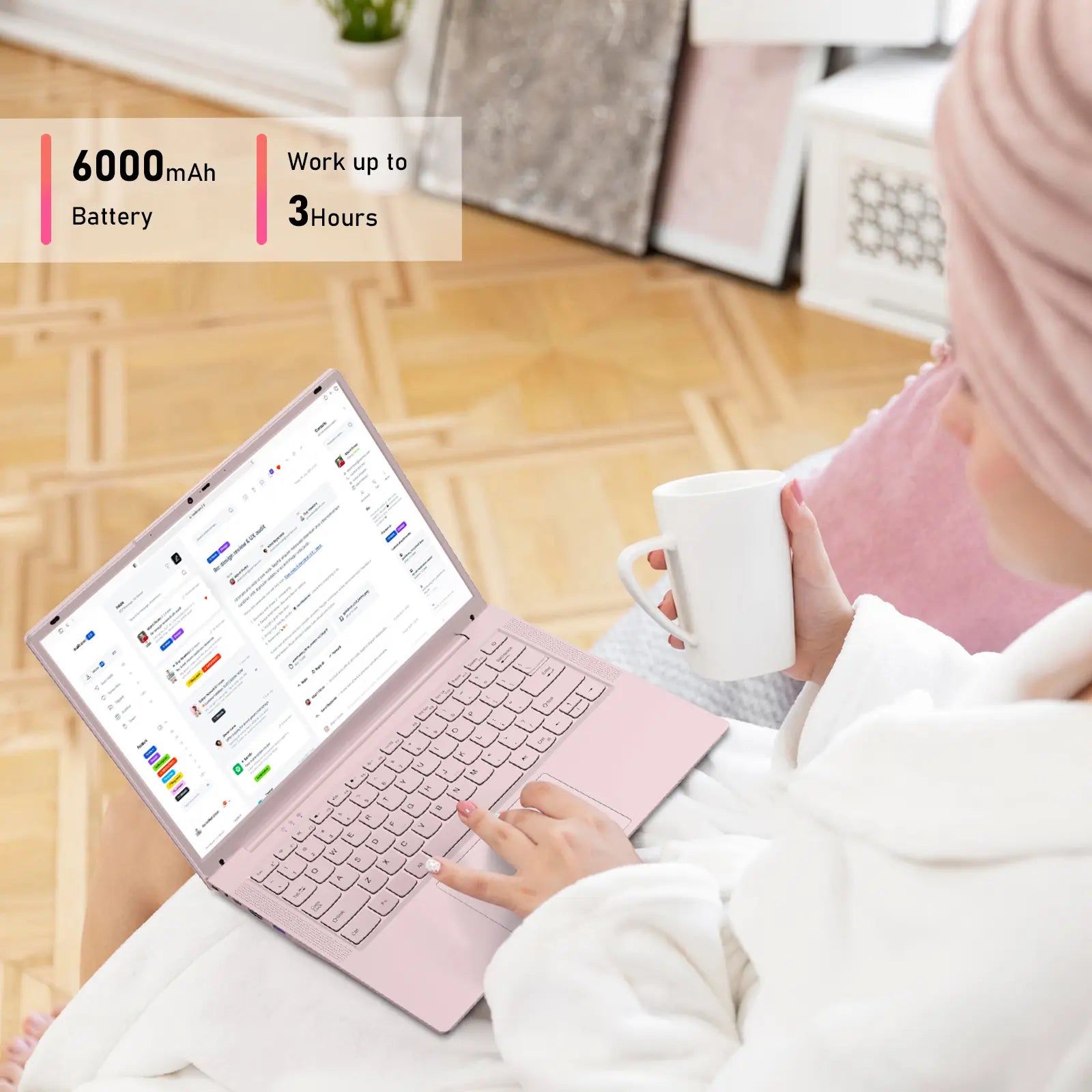 Auusda 14.1" Windows 11 Pro Laptop with Intel Celeron N5105 CPU, 8GB RAM, 256GB SSD, Backlight, Fingerprint, Webcam Switch, Portable Design
