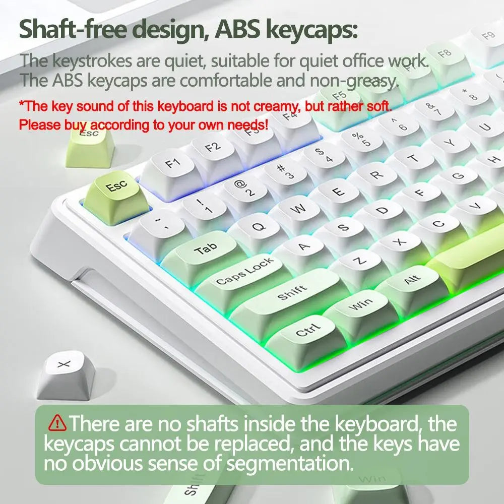Aula Wolf Spider F3099 Three-Mode Quiet RGB Wired Keyboard, Cool RGB Lighting, Music Rhythm, Multi-Function Knobs, Ergonomic Design, Long Battery Life