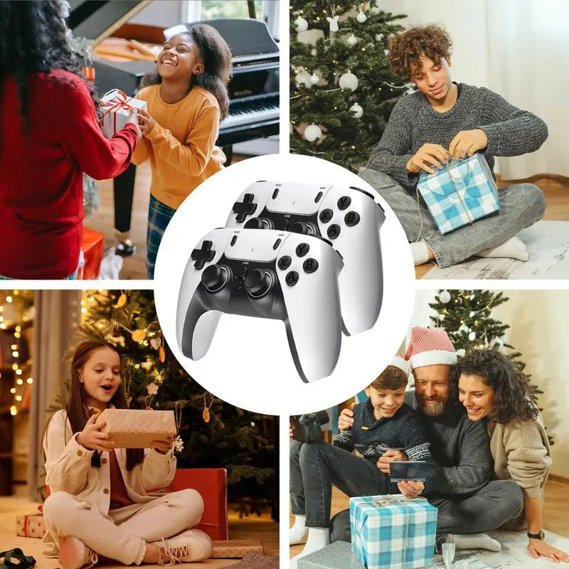 2026 Mass Games Themed Retro Portable Home Console - 40000+ Built-In Titles,23 Emulators,2 Wireless Controllers,128Gb SD Card,Button Design,Hdmi Port,Cable,Seo Stick Compatible - Gaming Stuff,Tools and Gadgets,Christmas,Teen Boy Gift for Kids & Adults, Gi