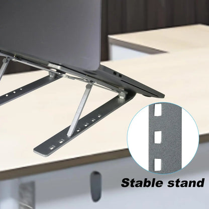 Laptop Stand for Desk – 7-Level Adjustable Ergonomic Laptop Riser with Storage Bag | Fits 10"–16" Macbook Air/Pro, HP, Dell, Lenovo & More
