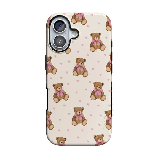 Casely iPhone 17 Case - Cuddle Up Teddy Bear Design | Bold Protection & MagSafe Compatible