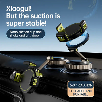 Adjustable Magnetic Car Phone Mount with 360° Rotation and Touch Sensitivity - Essential Travel Accessory for Motorists with MagSafe Compatibility