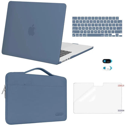 MOSISO Compatible with Macbook Air 15 Inch Case M5 2026 M4 2025 M3 M2 2024 2023 A3448 A3241 A3114 A2941,Protective Hard Shell&Carrying Sleeve Bag&Keyboard Cover&Webcam Cover&Screenfilm, School, Commuting, Daily Protection, Screen Protector, Plastic, Polyc