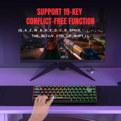 Hxsj-68 Key Wired Membrane Keyboard + Wired Mouse Set, Ideal for Gaming and Office Use, Durable Design for Daily Tasks