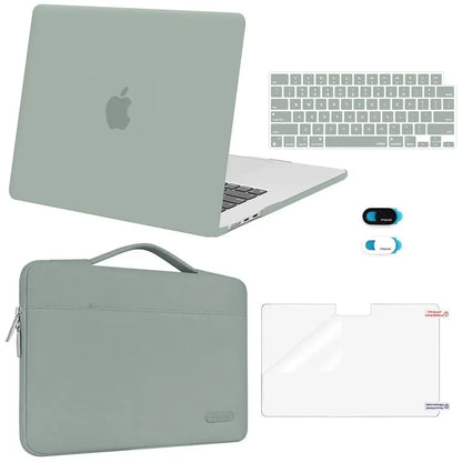 MOSISO Compatible with Macbook Air 15 Inch Case M5 2026 M4 2025 M3 M2 2024 2023 A3448 A3241 A3114 A2941,Protective Hard Shell&Carrying Sleeve Bag&Keyboard Cover&Webcam Cover&Screenfilm, School, Commuting, Daily Protection, Screen Protector, Plastic, Polyc