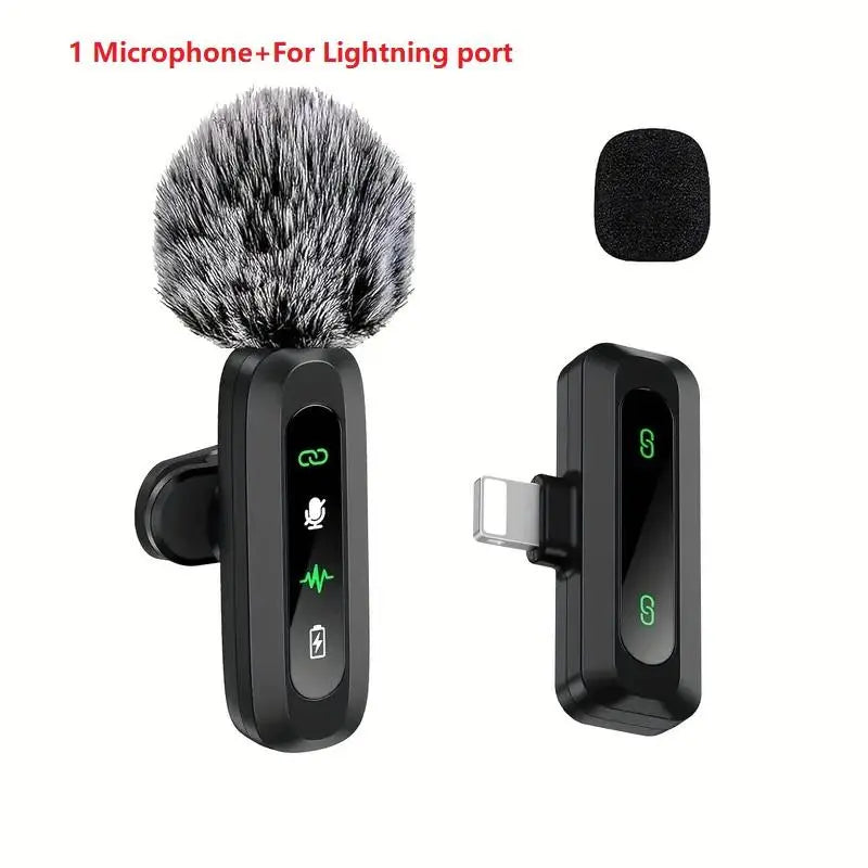 Premium Wireless Lavalier Microphone - USB Rechargeable Omnidirectional Mic for TikTok, YouTube, Vlogs, and Gaming Streaming
