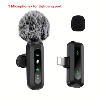 Premium Wireless Lavalier Microphone - USB Rechargeable Omnidirectional Mic for TikTok, YouTube, Vlogs, and Gaming Streaming
