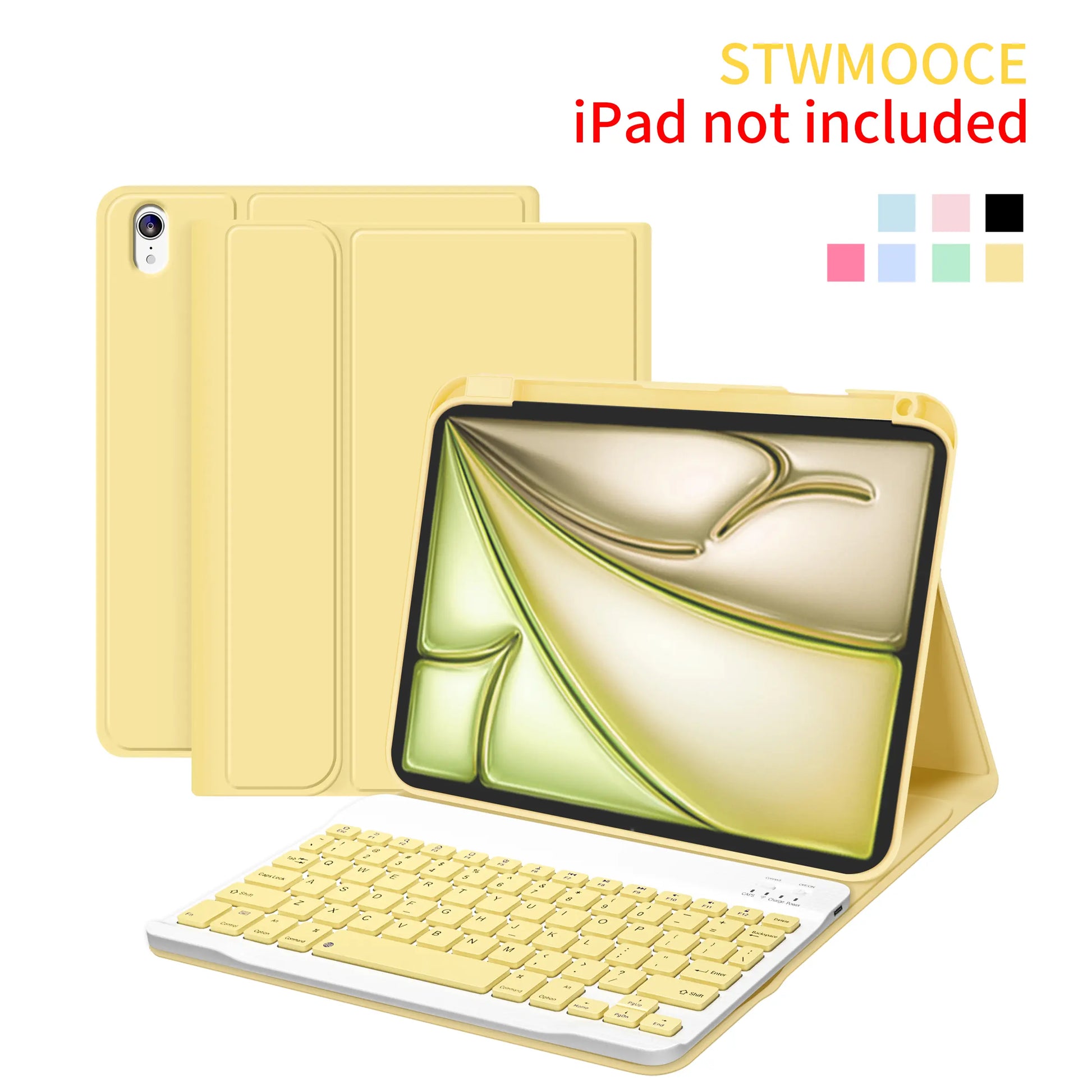 STWMOOCE Ipad Case with Wireless Keyboard, Detachable Tablet Bluetooth Keyboard Magnetic Cute Case for 10.2-Inch Ipad 7/8/9Th, 10.9/11-Inch Ipad 10Th/A16, Ipad Air 4/5Th, 11-Inch Ipad Air M2/M3/M4, Ipad Pro 11-Inch 1/2/3/4Th Gen, Pencil Holder Pink Cover