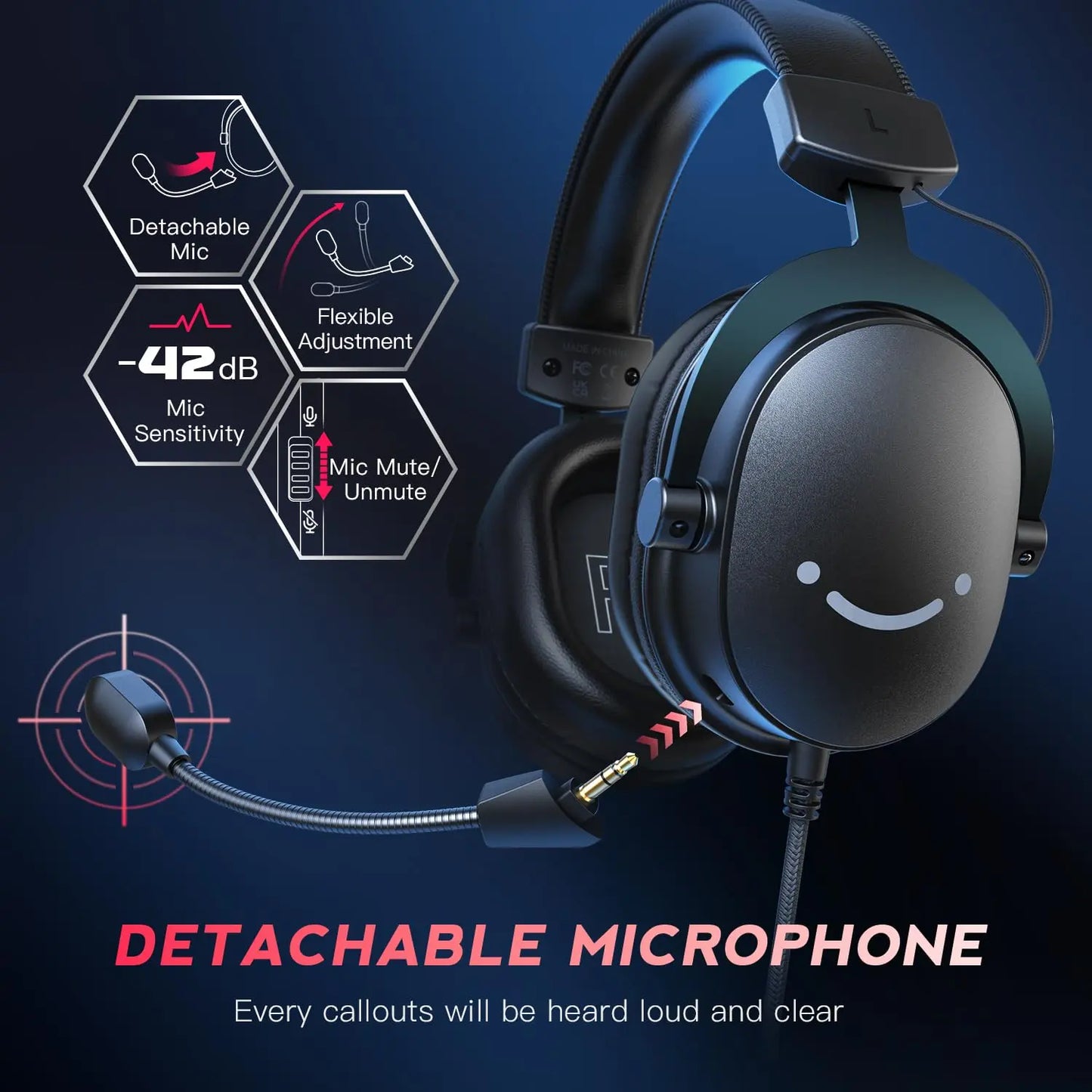 Fifine Dynamic Microphone and Gaming Headset Bundle, 3.5Mm/Usb Wired Headset for PC/PS5/PS4, USB/XLR Podcast Recording Mic with RGB, Mute Button, Real-Time Monitoring for Vocal Youtube (Fifine H9+AM8)