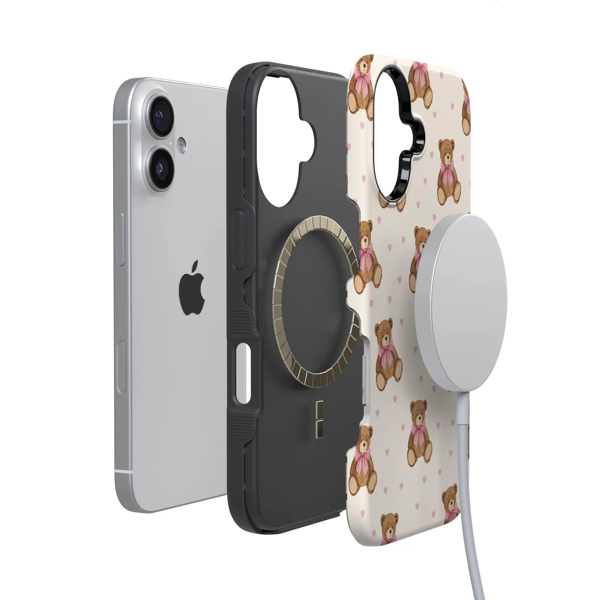Casely iPhone 17 Case - Cuddle Up Teddy Bear Design | Bold Protection & MagSafe Compatible