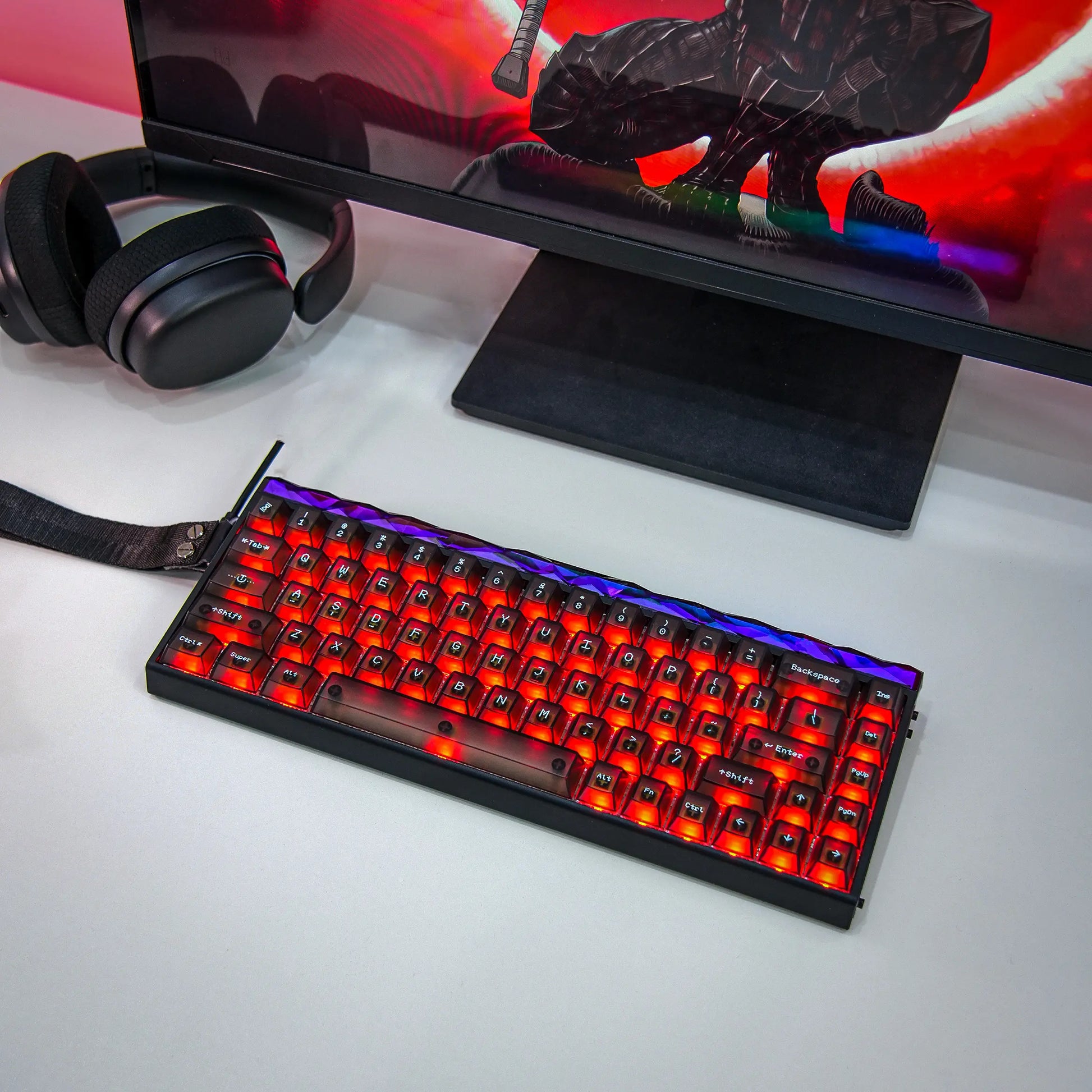 [New]Aula Hero 68 Wired Hall Effect Magnetic Switch Mechanical Gaming Keyboard, Tri-Mode Side Engraved Keycap 65% Layout,Rt 0.01, Extreme Response, RGB Backlit, Web Driver, 8K Returns, Hot Swappable E-Sport Gaming Accessories PC Accessories Computer Perip