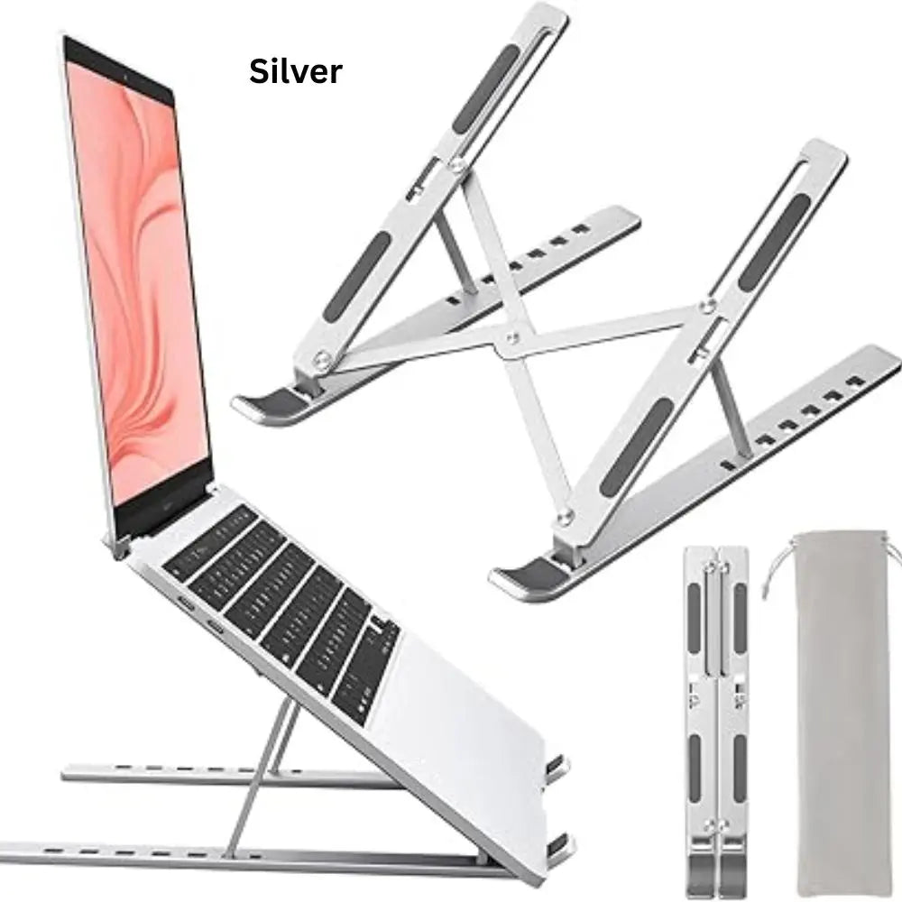 Laptop Stand for Desk – 7-Level Adjustable Ergonomic Laptop Riser with Storage Bag | Fits 10"–16" Macbook Air/Pro, HP, Dell, Lenovo & More