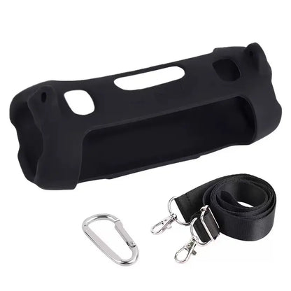 For JBL Charge 6 Waterproof Portable Bluetooth Speaker Silicone Case,Soft Protective Sleeve Cover with Shoulder Strap for JBL Charge 6 Speaker，This Product Comes with a Protective Case and a Speaker. Outdoor Travel Vanlife Party Waterproof