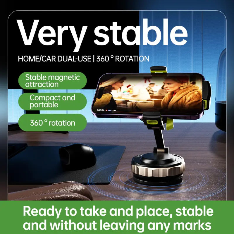 Adjustable Magnetic Car Phone Mount with 360° Rotation and Touch Sensitivity - Essential Travel Accessory for Motorists with MagSafe Compatibility