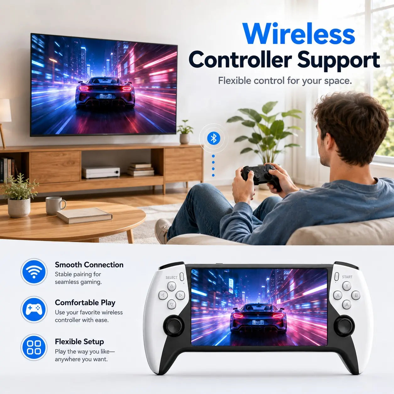 Sf3500 Retro Portable Handheld Console, Compact 5 Inch IPS HD Screen, Dual Joysticks, Compatible with Multiple Arcade Simulators, Ideal for Gaming Lovers