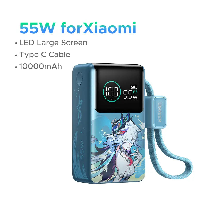 UGREEN × Honkai: Star Rail Edition 10000Mah 55W Built-In Cable Power Bank,Qi2 10000Mah Magnetic Power Bank,65W Mini USB C Charger Block Fast Charging with USB C Cable ,100W Retractable USB C Cable(3.3Ft ) ,Finetrack Mini2 Tracker Tags (Ios Only) Tiktoksho