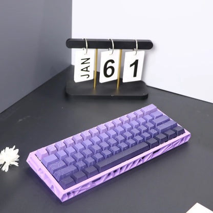 60% Mechanical Keyboard, Fresh Blue Translucent Gasket Mount Hot-Swappable RGB Wired Gaming Keyboard with Red Switch, N-Key Rollover for Clean Aesthetic PC Setup, 60 Percent Keyboard Compact