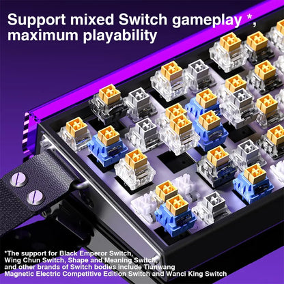 [New]Aula Hero 68 Wired Hall Effect Magnetic Switch Mechanical Gaming Keyboard, Tri-Mode Side Engraved Keycap 65% Layout,Rt 0.01, Extreme Response, RGB Backlit, Web Driver, 8K Returns, Hot Swappable E-Sport Gaming Accessories PC Accessories Computer Perip