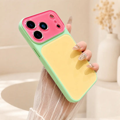 Glossy Dopamine Style Two-Tone Candy Color Phone Case for Iphone 17 16 15 14 Pro Max, Slim Hard Back Cover, Shockproof Protective Case for Women Girls,Back to School,Back to School Haul