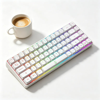 68 Keys 60% Gaming Keyboard, RGB Rainbow LED Backlit Mini Keyboard, Ergonomic Mechanical Feel Keyboard, Full Compatibility for Windows PC Laptop Compact